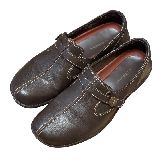 Croft & Barrow Delaney Womens Leather Loafers Brown Size 7.5 Comfort Business - Picture 3 of 10
